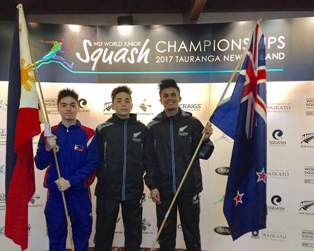 World Juniors Individual C'ships - Tauranga NZ. Rafa Yam (Philippines ) , Gabe Yam & Matthew Lucente (NZ)